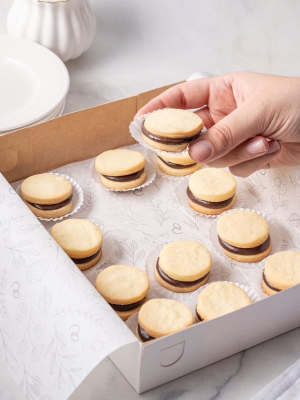 Alfajores con fudge