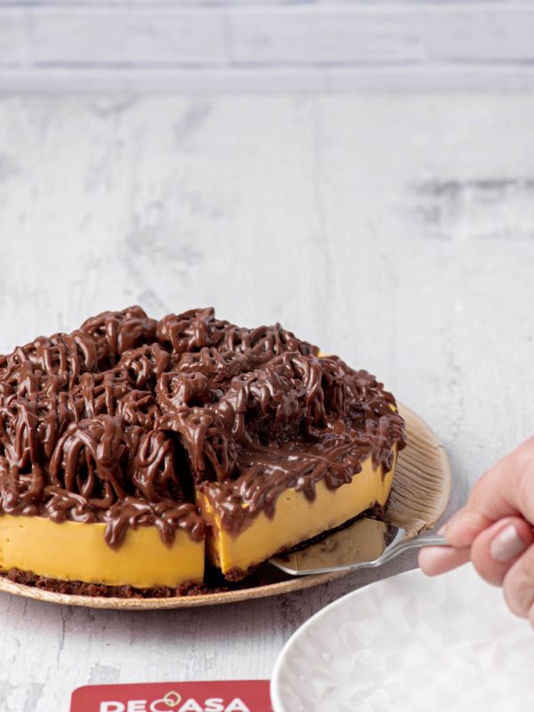 Cheesecake proteíco frío Chocolúcuma