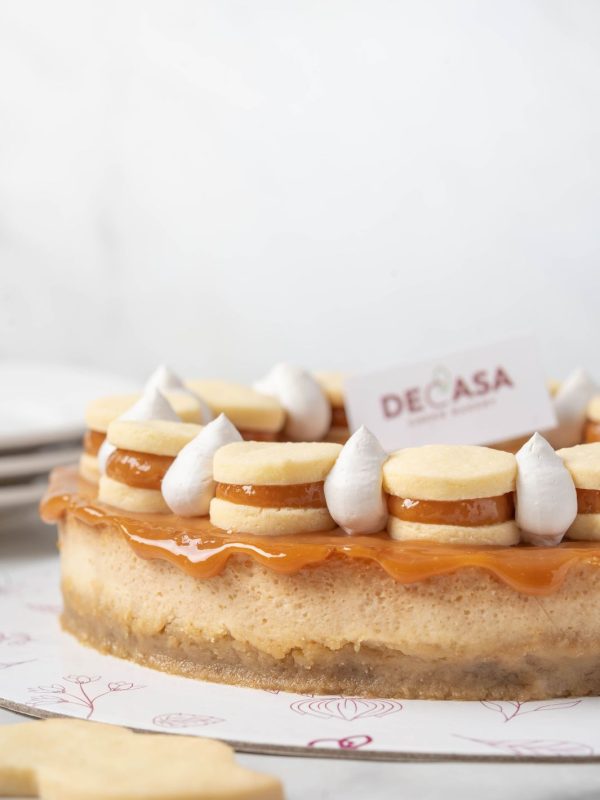 NY cheesecake proteíco de Alfajor y manjar de olla